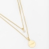 GR-00973 COLAR DUPLO COM PINGENTE E UMA MEDALHA COM A GRAVAÇÃO AMOR