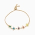 PI-00027 PULSEIRA INFANTIL GRAVATA VENEZIANA COM CORRENTE DE CORAÇÃO VAZADO E RESINA