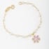 PI-00079 PULSEIRA INFANTIL COM FLOR E DETALHES DE PÉROLAS