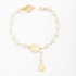 PU-00363 PULSEIRA COM PÉROLAS E MEDALHA DE SÃO BENTO