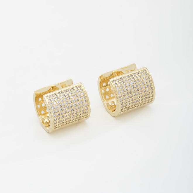 AC-0879 ARGOLA DE CLICK COM MICRO ZIRCÔNIAS