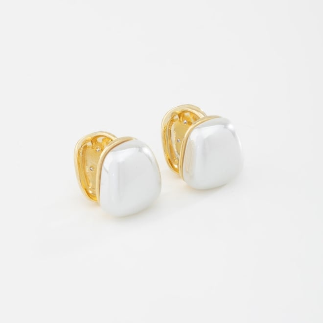 AC-0887 BRINCO BANHADO A OURO 18K DUPLA FACE COM PÉROLA DE UM LADO E ESTRELAS
