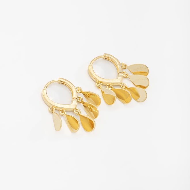 AC-0921BRINCO BANHADO A OURO 18K MODELO CLICK DE GOTA