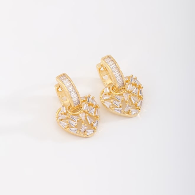 AC-0992 ARGOLA COM PINGENTE DE CORAÇÃO EM ZIRCÔNIAS