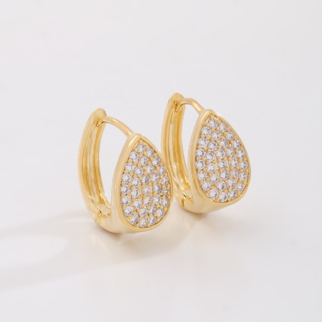 AC-1093 BRINCO BANHADO A OURO 18K  DE GOTA