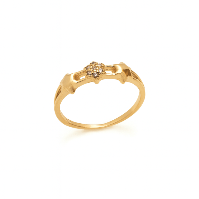 AN-00688 ANEL BANHADO A OURO 18K COM DESIGN DELICADO