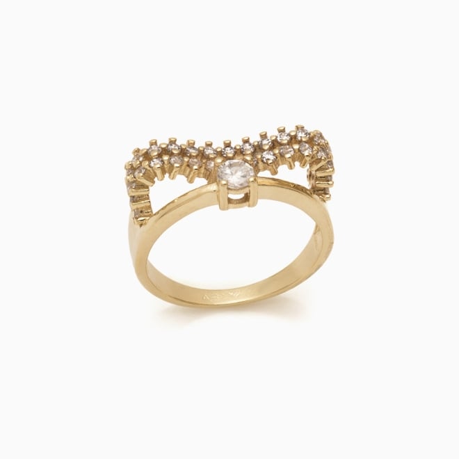 AN-00703 ANEL BANHADO A OURO 18K COM DESIGN SOFISTICADO