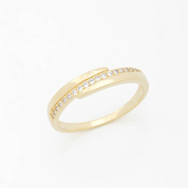 AN-01445 ANEL COM DESIGN MINIMALISTA E DETALHE EM ZIRCÔNIAS