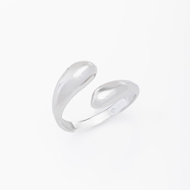 ANB-00821 ANEL COM DESIGN ABERTO EM RÓDIO BRANCO