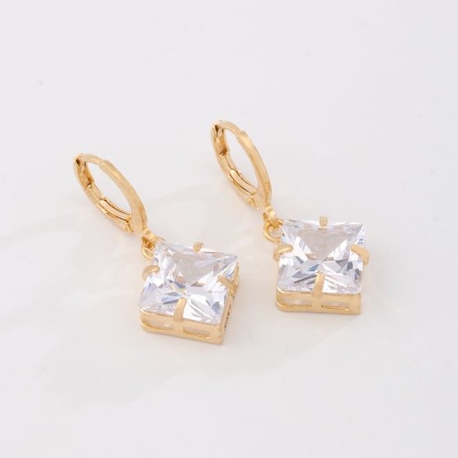 AQ-00045-BRINCO COM ARGOLA CLICK E ZIRCÔNIA QUADRADA CRISTAL