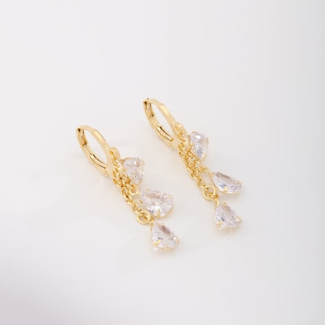 AQ-00071 BRINCO ARGOLA COM CORRENTE E GOTA