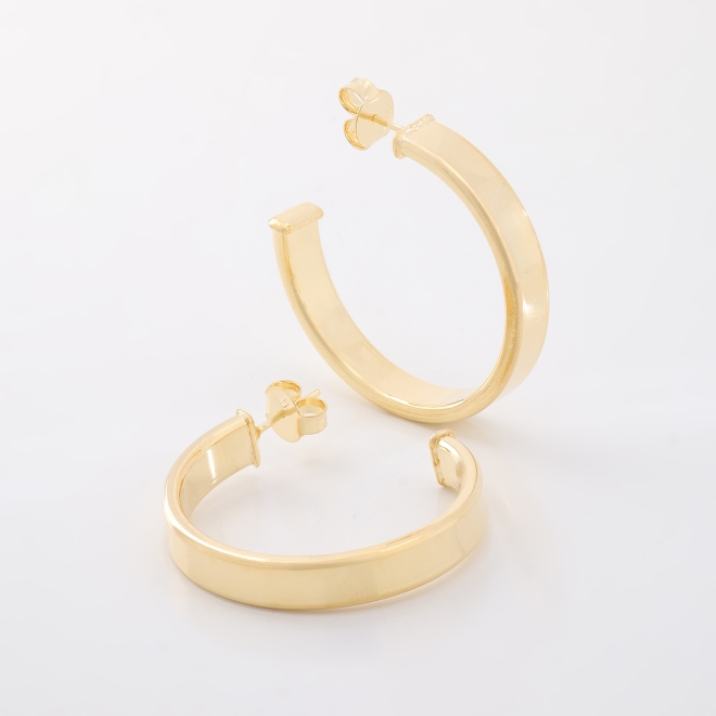AT-00107 BRINCO BANHADO A OURO 18K DE ARGOLA LISA