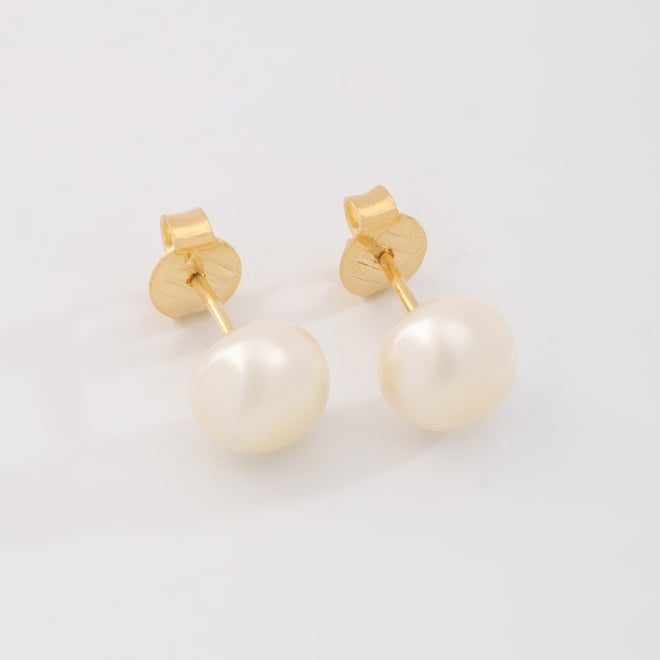 BF-00012 BRINCO BANHADO A OURO 18K COM PÉROLA CLÁSSICA