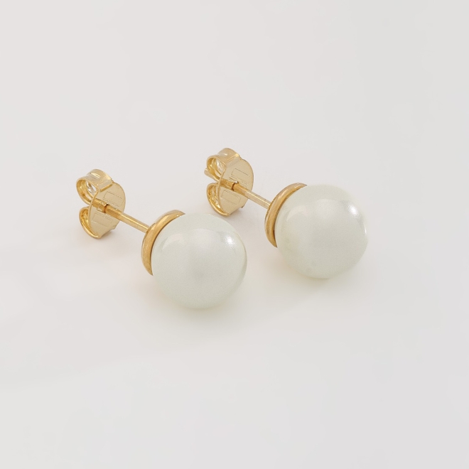 BF-00218 BRINCO BANHADO A OURO 18K COM PÉROLA SHELL