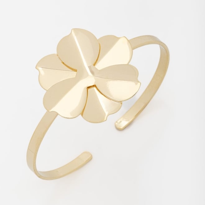BL-00026 BRACELETE BANHADO A OURO 18K COM DESIGN FLOR.
