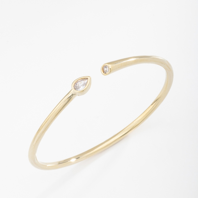 BL-00035 BRACELETE COM DETALHES DE ZIRCÔNIAS NAS EXTREMIDADES