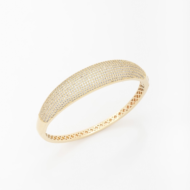 BLX-00051 BRACELETE COM SUPERFÍCIE EM ZIRCÔNIAS