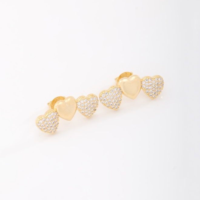 BR-00112 BRINCO EAR CUFF EM FORMATO DE CORAÇÃO