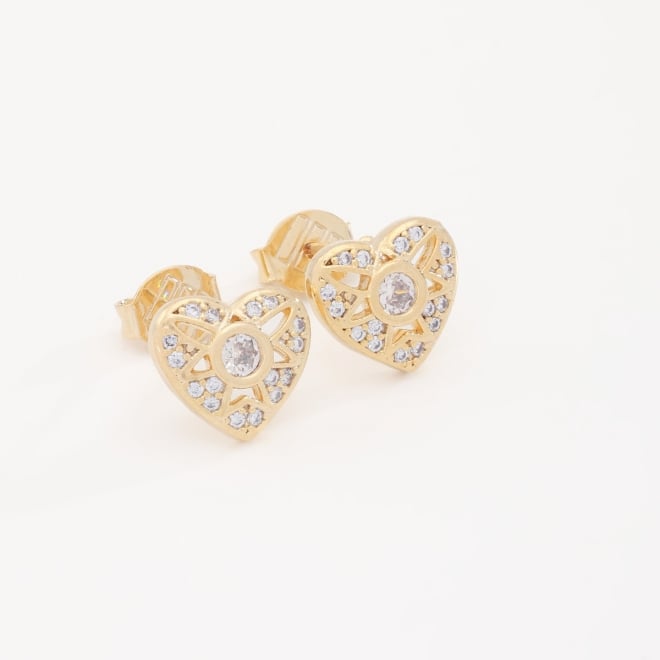 BR-00484 BRINCO CORAÇÃO COM DETALHES DE ZIRCONIA LAPIDADA