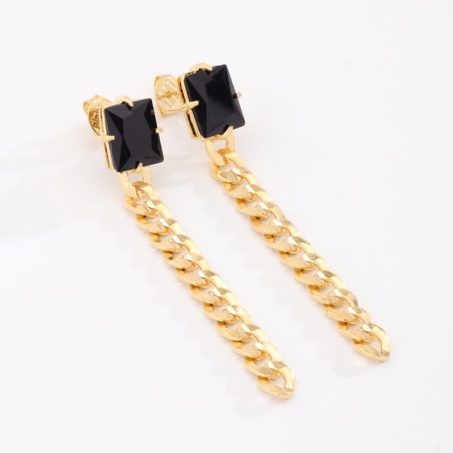 BR-00569 BRINCO COM PEDRA RETANGULAR LAPIDADA