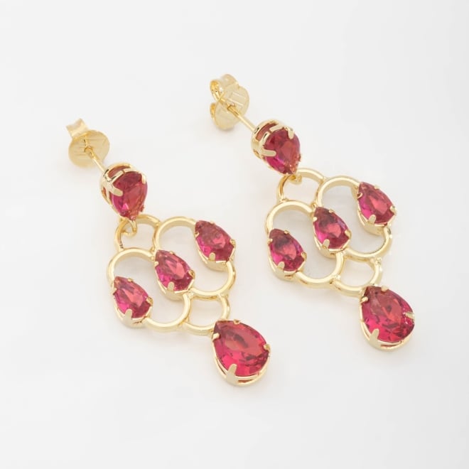 OUTB-00793 BRINCO COM DESIGN ELEGANTE E PEDRAS EM FORMATO DE GOTA