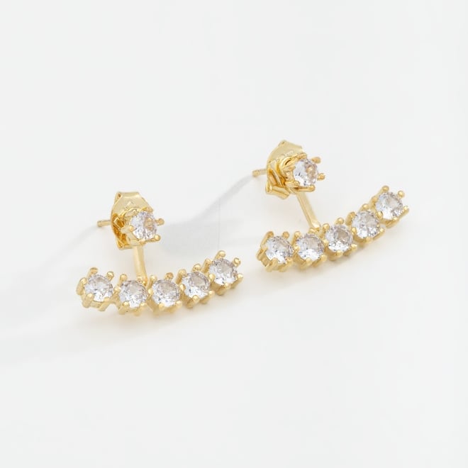 BR-01304 BRINCO EAR JACKET COM ZIRCÔNIA