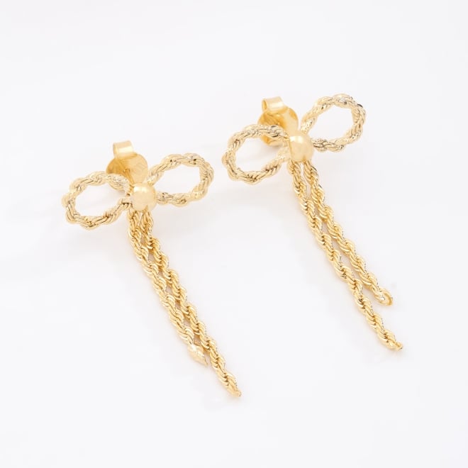 BR-01397 BRINCO BANHADO A OURO 18K COM CORRENTE MODELO CORDÃO BAIANO
