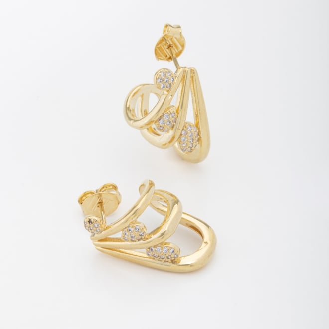 BR-01601 BRINCO ABERTO E ORNAMENTAÇÕES CIRCULARES COM MICRO ZIRCÔNIAS 