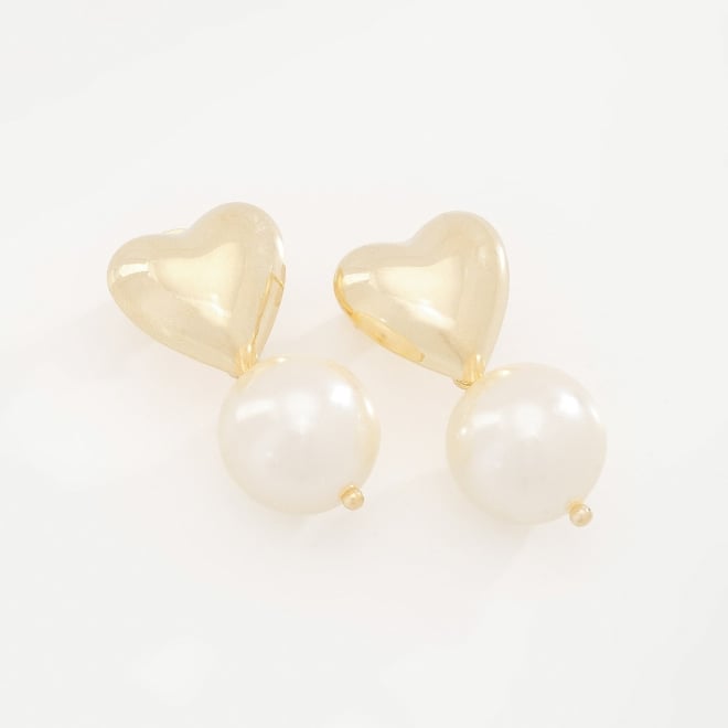 BR-01959 BRINCO BANHADO A OURO 18K COM CORA&Ccedil;&Atilde;O LISO E P&Eacute;ROLA
