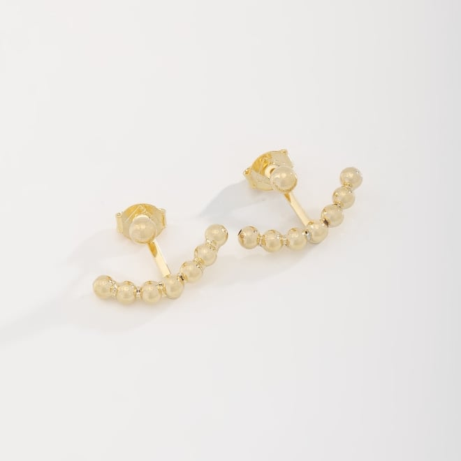 BR-02764 BRINCO EAR JACKET COM DESIGN MODERNO E DETALHES EM ESFERAS