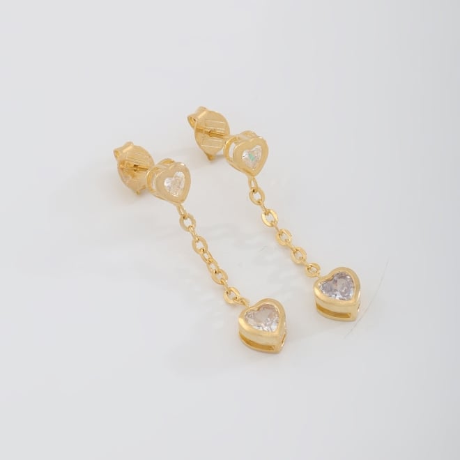 BR-02818 BRINCO COM TRÊS CORAÇÕES EM ZIRCÔNIA E DESIGN PENDENTE