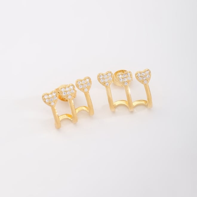 BR-02838 BRINCO COM TRÊS CORAÇÕES EM ZIRCÔNIAS
