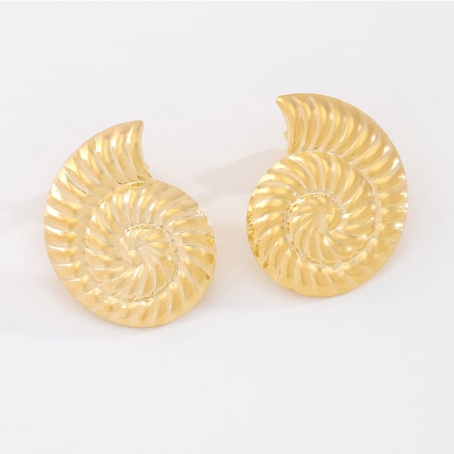 BR-03028 BRINCO BANHADO A OURO 18K COM DESIGN ESPIRAL TEXTURIZADO