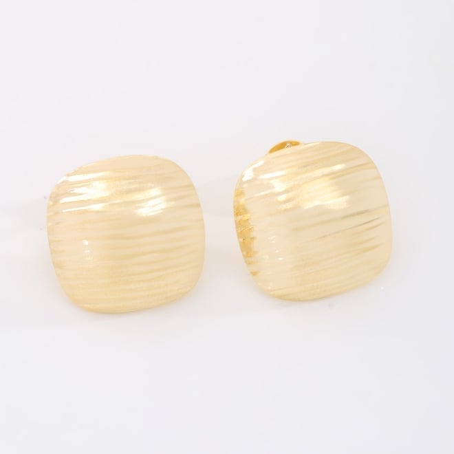 BR-03093 BRINCO BANHADO A OURO 18K COM DESIGN ORGÂNICO E TEXTURA RISCADA
