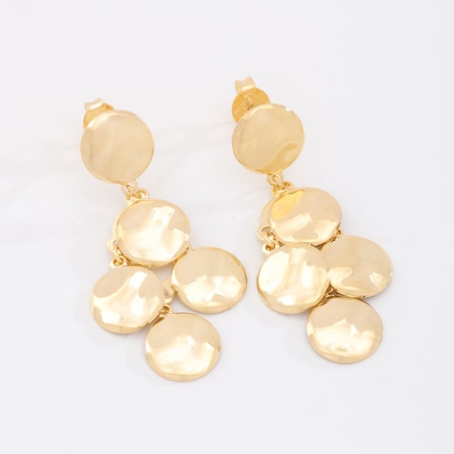 BR-03099 BRINCO BANHADO A OURO 18K COM DESIGN REDONDO ORGÂNICO.