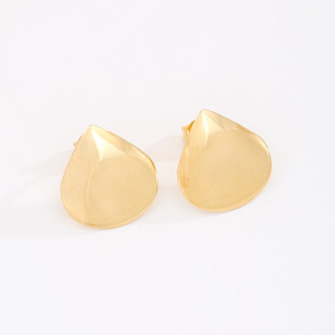 BR-03159 BRINCO BANHADO A OURO 18K EM GOTA LISA