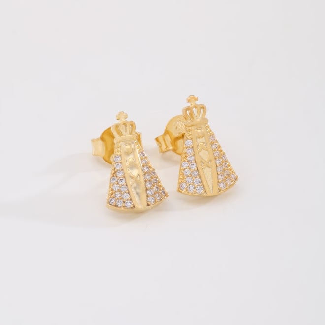 BR-03261 BRINCO NOSSA SENHORA APARECIDA CRAVEJADO EM ZIRCONIA