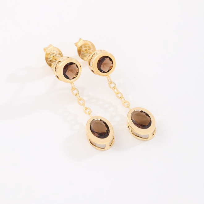 BR-03269-BRINCO COM PÊNDULO E ZIRCÔNIA FUMÊ