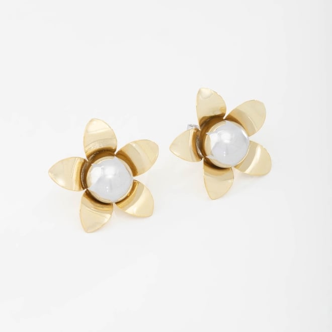 BRM-02575 BRINCO FLOR E DETALHE ESFERA RÓDIO CENTRAL