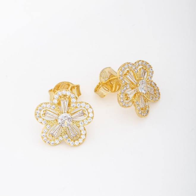 BX-0259 BRINCO BANHADO A OURO 18K DE FLOR