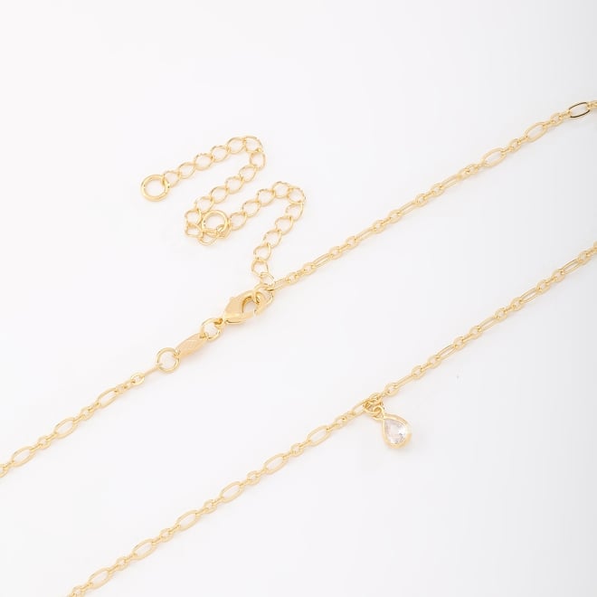 CH-0007 CHOKER COM PINGENTE DE GOTA EM ZIRCÔNIA