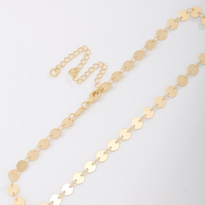 CH-0043-CHOKER DE MEDALHAS LISAS