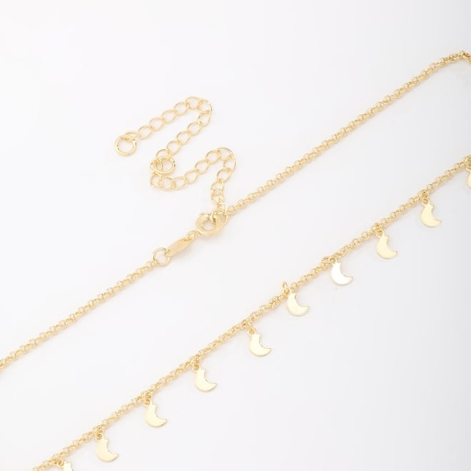CH-0111 CHOKER COM PINGENTES DE LUA CRESCENTE
