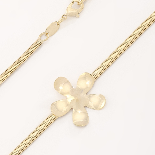 CH-0156 CHOKER SNAKE COM FLOR