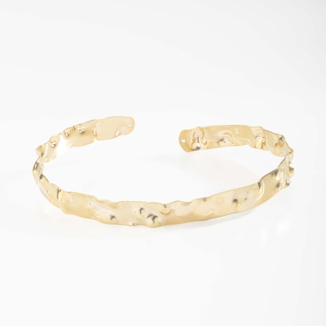 CH-0159 CHOKER DE ARO BANHADA A OURO 18K COM DESIGN ORGÂNICO