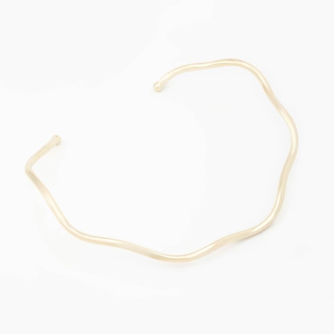 CH-0163 CHOKER BANHADO A OURO 18K COM DESIGN EM ARO ORGÂNICO