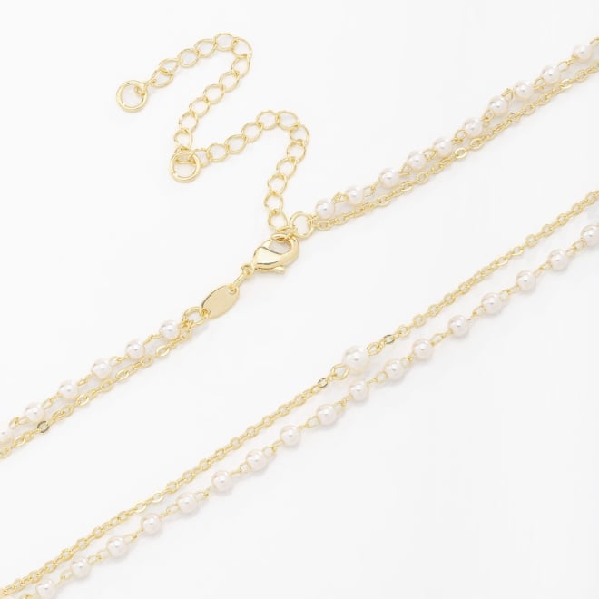 CH-0194 CHOKER COM P&Eacute;ROLAS DESIGN EM DUPLA CAMADA 