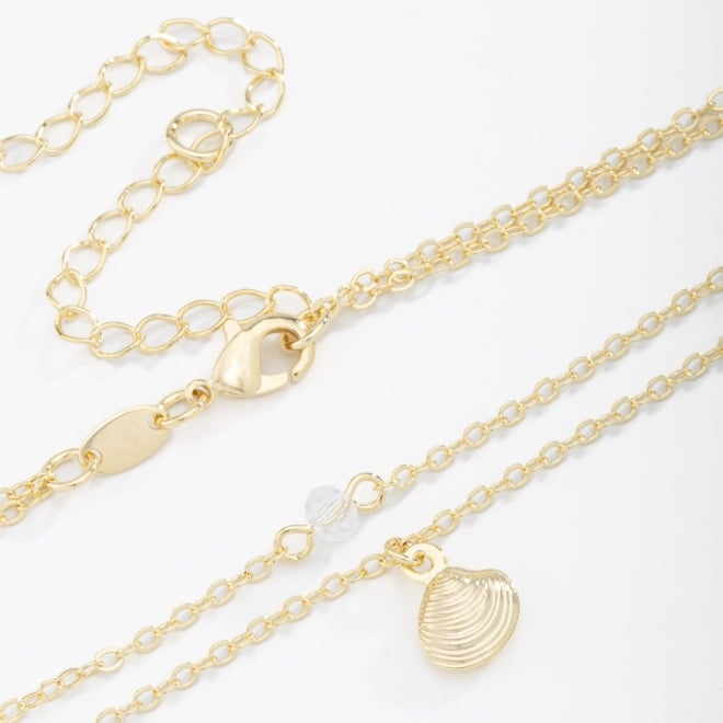 CH-0208 CHOCKER DUPLO COM PINGENTE DE CONCHA
