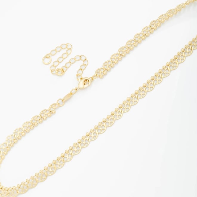 CH-0215 CHOKER COM DESIGN RENDADO E DETALHES EM ESFERAS