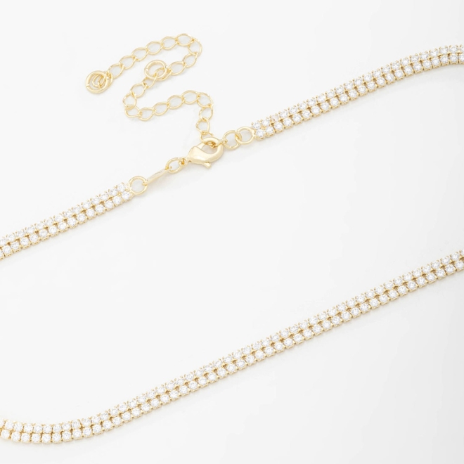 CH-0220 CHOKER COM DUPLA CAMADA EM ZIRCÔNIAS